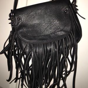 Black bohemian cross body purse